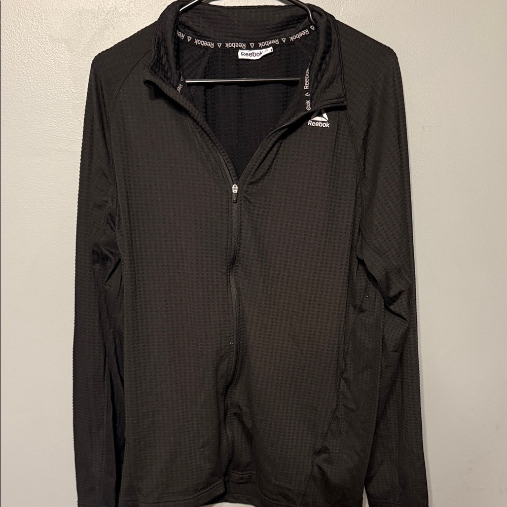 Reebok Men's Textured Black Performance Jacket